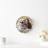 Meine Lieblings-Erinnerungen Hund Foto Bester Hund Runde Wanduhr (Zuhause)