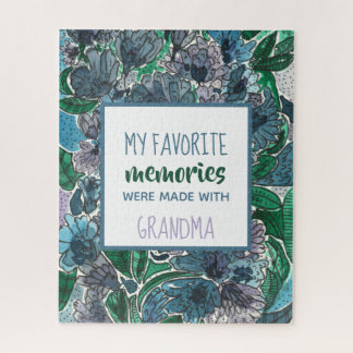 Meine Lieblings-Erinnerungen sind bei Oma-Blume Puzzle