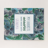 Meine Lieblings-Erinnerungen sind bei Oma-Blume Puzzle (Horizontal)