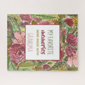 Meine Lieblings-Erinnerungen sind mit Oma-Pink-Blu Puzzle (Horizontal)