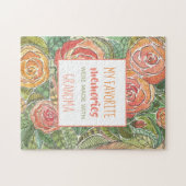 Meine Lieblings-Erinnerungen sind mit Oma Pink Ros Puzzle (Horizontal)