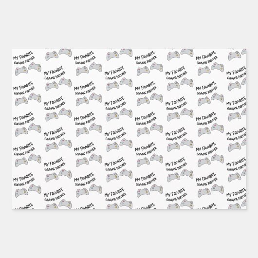 Meine Lieblings-Gaming-Partner-Wrapping-Papierblät Geschenkpapier Set (Vorderseite 2)