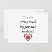 Meine Lieblings-Husband Valentine Postkarte (Vorne/Hinten)