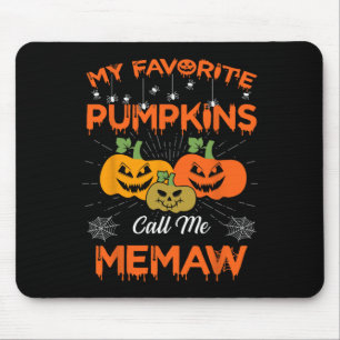 Meine Lieblings-Kürbis nennen mich Halloween-Fraue Mousepad