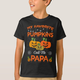 Meine Lieblings-Kürbis nennen mich Papa Halloween- T-Shirt