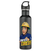 Meine Lieblings-Leute Fireman-Kinder Cartoon Sam G Edelstahlflasche (Vorderseite)