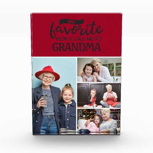 Meine Lieblings-Leute nennen mich| 4 Familienkolle Fotoblock (Vorderseite)