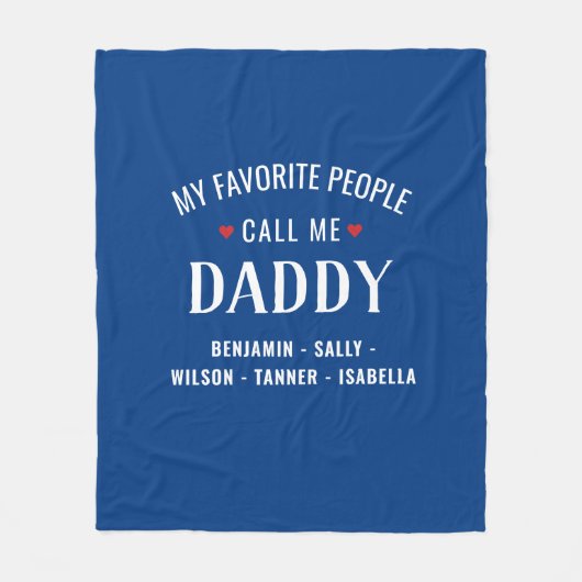 Meine Lieblings-Leute nennen mich Daddy oder Indiv Fleecedecke (Vorderseite)