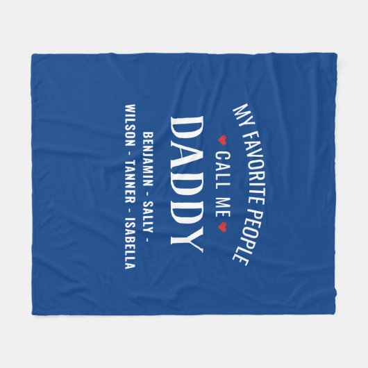 Meine Lieblings-Leute nennen mich Daddy oder Indiv Fleecedecke (Vorderseite (Horizontal))