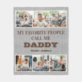 Meine Lieblings-Leute nennen mich Daddy Vatertag Fleecedecke (Vorderseite)