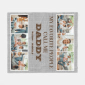 Meine Lieblings-Leute nennen mich Daddy Vatertag Fleecedecke (Vorderseite (Horizontal))