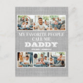 Meine Lieblings-Leute nennen mich Daddy Vatertag Postkarte (Vorderseite)
