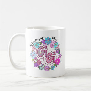 Meine Lieblings-Leute nennen mich Gigi Floral Wrea Kaffeetasse