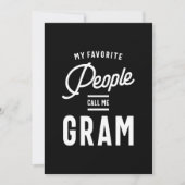 Meine Lieblings-Leute nennen mich Gram Einladung (Vorderseite)