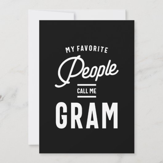 Meine Lieblings-Leute nennen mich Gram Einladung (Vorderseite)