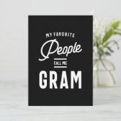 Meine Lieblings-Leute nennen mich Gram Einladung (Stehend Vorderseite)
