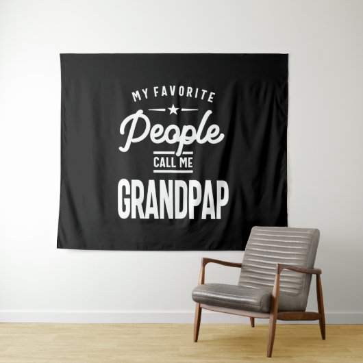 Meine Lieblings-Leute nennen mich Grandpap Wandteppich (Beispiel (Horizontal))