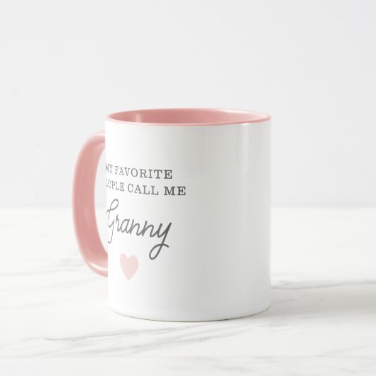 Meine Lieblings-Leute nennen mich Granny Script Tasse (Vorderseite Links)