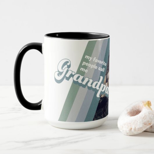 Meine Lieblings-Leute nennen mich Großvater-Foto-G Tasse (Mit Donut)