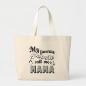 Meine Lieblings-Leute nennen mich Mama Mutter schw Jumbo Stoffbeutel (Vorne)