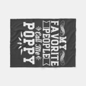 Meine Lieblings-Leute nennen mich Mohnopfergeschen Fleecedecke (Vorderseite (Horizontal))