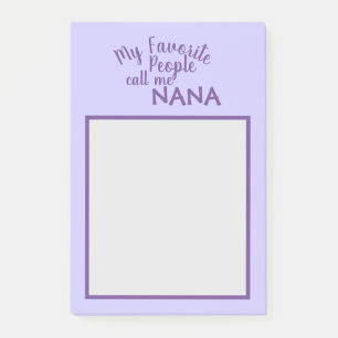 Meine Lieblings-Leute nennen mich Nana Lila Post-it Klebezettel