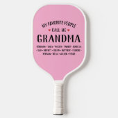 Meine Lieblings-Leute nennen mich Oma Custom Pickleball Schläger (Rückseite)