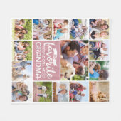 Meine Lieblings-Leute nennen mich Oma-FotoCollage Fleecedecke (Vorderseite (Horizontal))