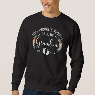 Meine Lieblings-Leute nennen mich Oma Frauen Blume Sweatshirt