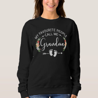 Meine Lieblings-Leute nennen mich Oma Frauen Blume Sweatshirt