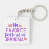 Meine Lieblings-Leute nennen mich Oma Schlüsselanhänger (Rückseite)