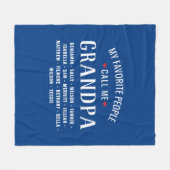 Meine Lieblings-Leute nennen mich Opa oder Individ Fleecedecke (Vorderseite (Horizontal))