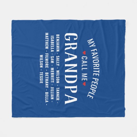 Meine Lieblings-Leute nennen mich Opa oder Individ Fleecedecke (Vorderseite (Horizontal))