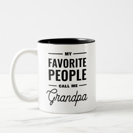 Meine Lieblings-Leute nennen mich Opa Zweifarbige Tasse (Links)