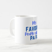 Meine Lieblings-Leute nennen mich Pa Pa Kaffee-Tas Kaffeetasse (Vorderseite Links)