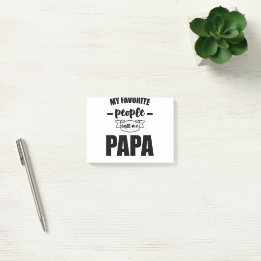Meine Lieblings-Leute nennen mich Papa Pater New D Post-it Klebezettel (Büro)