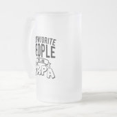 Meine Lieblings-Leute nennen mich Papa Wort art Mattglas Bierglas (Vorderseite Links)