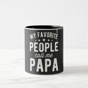 Meine Lieblings-Leute nennen mich Papa Zweifarbige Tasse