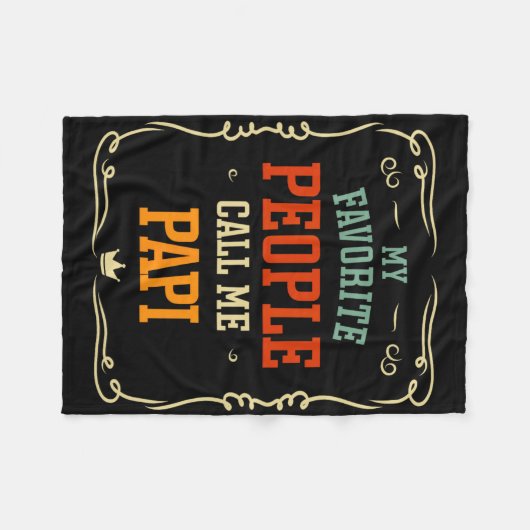 Meine Lieblings-Leute nennen mich Papi Vater &# s Fleecedecke (Vorderseite (Horizontal))