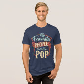 Meine Lieblings-Leute nennen mich Pop Fun Vater Tri-Blend Shirt (Vorderseite voll)