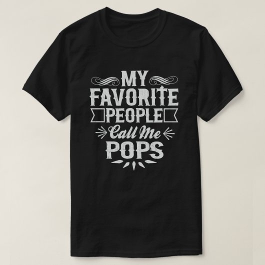 Meine Lieblings-Leute nennen mich Pop Funny Opa T-Shirt (Design vorne)