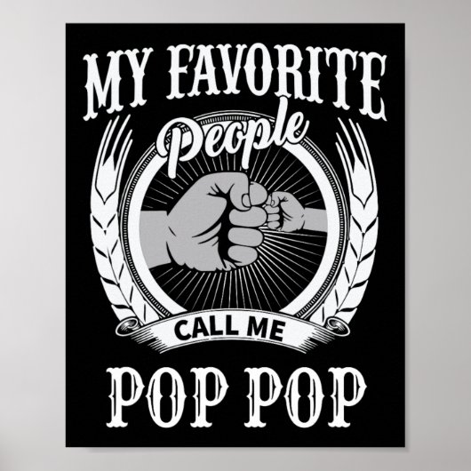 Meine Lieblings-Leute nennen mich Pop Pop Opa Poster (Vorne)