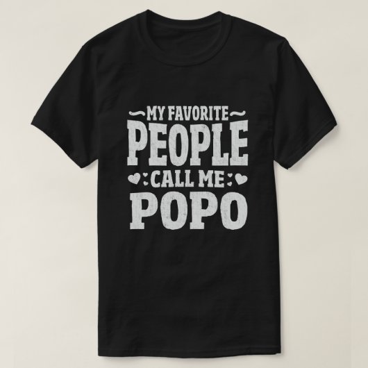 Meine Lieblings-Leute nennen mich Popo - Funny Gif T-Shirt (Design vorne)