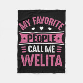Meine Lieblings-Leute nennen mich Welita Frauen Mü Fleecedecke (Vorderseite)