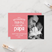 Meine Lieblings-Leute rufen Papa- Vaterfotokarte a Karte (Vorderseite/Rückseite Beispiel)