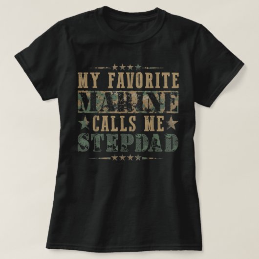 Meine Lieblings-Marine nennt mich Stepdad, Veteran T-Shirt (Design vorne)