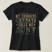 Meine Lieblings-Marine nennt mich Tante - Veterane T-Shirt (Design vorne)