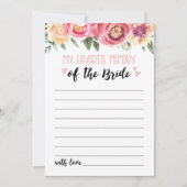 Meine Lieblings-Memory-Brautparty- oder Hen-Party- Einladung (Vorderseite)