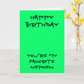 Meine Lieblings-Neffe-Geburtstagskarten Karte (Gelbe Blume)