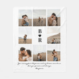 Meine Lieblings-Person Modern Script 8 Foto Monogr Fleecedecke